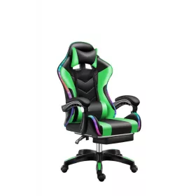   Likeregal 920 LED gamer szék lábtartóval zöld masszázs funkcióval