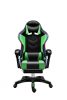 Likeregal 920 LED gamer szék lábtartóval zöld masszázs funkcióval