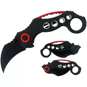 Ork Rugós Karambit piros-fekete