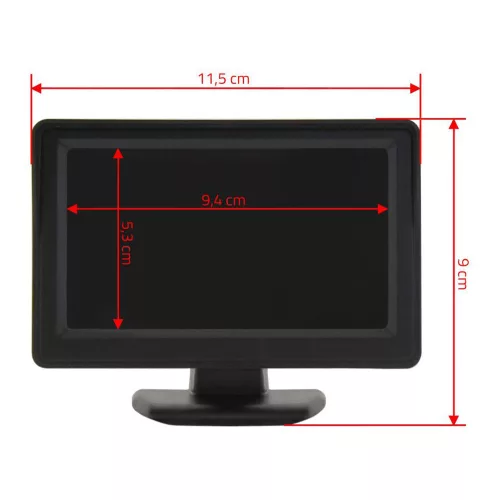 4,3" LCD kijelző tolatókamerához