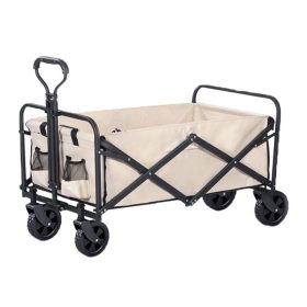 Összecsukható kézikocsi bézs,5 colos kerékkel