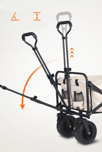 Összecsukható kézikocsi bézs,5 colos kerékkel