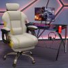 GamerElegance lábtartós szék szürke