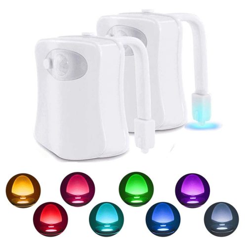 Mozgásérzékelős éjszakai WC világítás - 8 szín