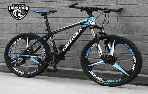 LauxJack Kék-Fekete 3 csillagküllős mountainbike	
