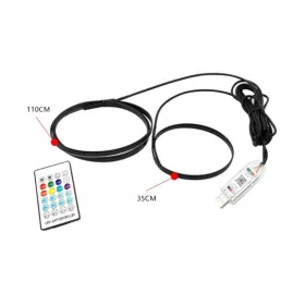   Okos autós LED világítás belső térbe -  110cm + 35 cm, applikáció+távirányító