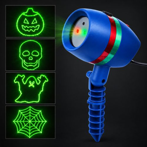 Halloween fényjáték projektor 4 mintával – kültéri dekoráció