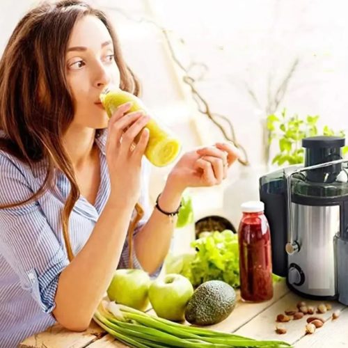 Centrifugás Gyümölcs és Zöldségprés – 800W, 2 Sebességes, Rozsdamentes Acél Szűrővel