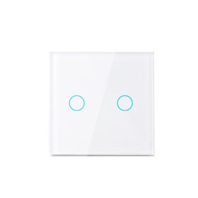   Modern Érintőpaneles Villanykapcsoló – 2-es Osztás (Fehér)