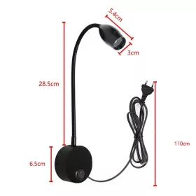   LED flexibilis olvasólámpa / falra szerelhető irányfény – 3W - 4000K
