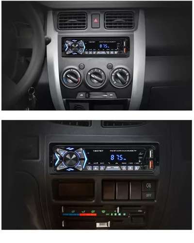 Aokatoo Catana 1807BT Bluetooth-os autórádió MP3 lejátszó APP vezérléssel, USB/TF/AUX bemenettel és távirányítóval