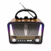 Retro stílusú Bluetooth hangszórós rádió LED világítással és zseblámpával