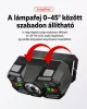 Piros-fehér fényű szenzoros LED fejlámpa – újratölthető, könnyű kivitel