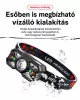 Piros-fehér fényű szenzoros LED fejlámpa – újratölthető, könnyű kivitel