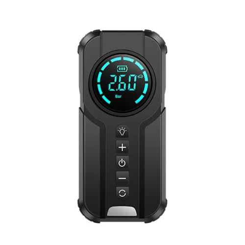 5 az 1-ben autós bikázó powerbank digitális kompresszorral – 1000A, LED lámpával