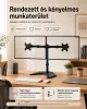 Dupla monitor tartó állvány 10–32 colos kijelzőkhöz, forgatható és állítható mechanikus karral