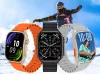 Laxasfit H7 Okosóra Bluetooth-hívás funkcióval, pulzusmérővel, lépésszámlálóval, alvásfigyelővel, ívelt kijelzővel, szabadtéri sportokhoz, narancs
