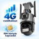 Titan 360° 8 MP 4K 4G SIM-kártyás kültéri PTZ biztonsági kamera – iCSee, IP66