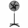 2 darabos, 18 colos állóventilátor szett – 5 lapáttal, 3 sebességfokozattal, 104-132 cm között állítható, fekete