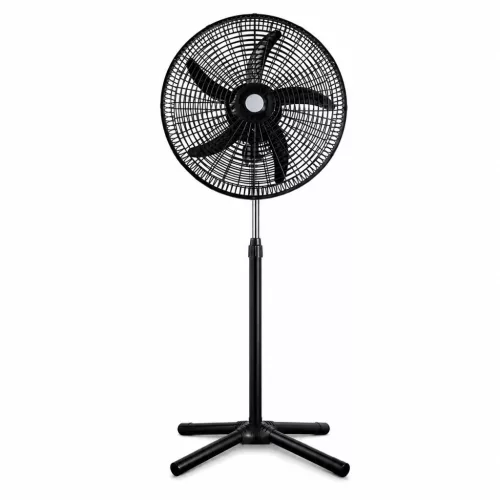 2 darabos, 18 colos állóventilátor szett – 5 lapáttal, 3 sebességfokozattal, 104-132 cm között állítható, fekete