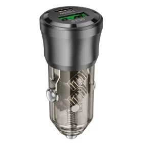   Borofone BZ25 Journey 38 W USB-A/USB-C autós töltő + 1 m USB-C–USB-C kábel, fekete