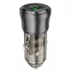 Borofone BZ25 Journey 38 W USB-A/USB-C autós töltő + 1 m USB-C–USB-C kábel, fekete