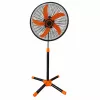 2 darabos, 18 colos állóventilátor szett – 5 lapáttal, 3 sebességfokozattal, 104-132 cm között állítható, narancs