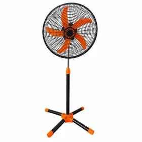   2 darabos, 18 colos állóventilátor szett – 5 lapáttal, 3 sebességfokozattal, 104-132 cm között állítható, narancs