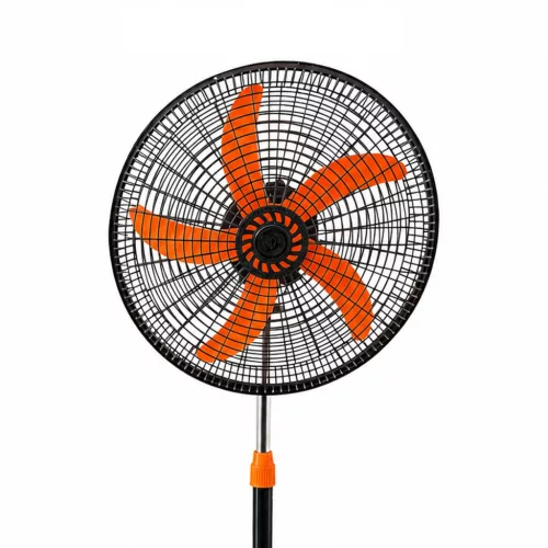 2 darabos, 18 colos állóventilátor szett – 5 lapáttal, 3 sebességfokozattal, 104-132 cm között állítható, narancs