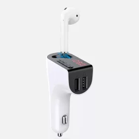   V14 2 az 1- ben autós headset és transmitter + 2 db USB + TF kártya