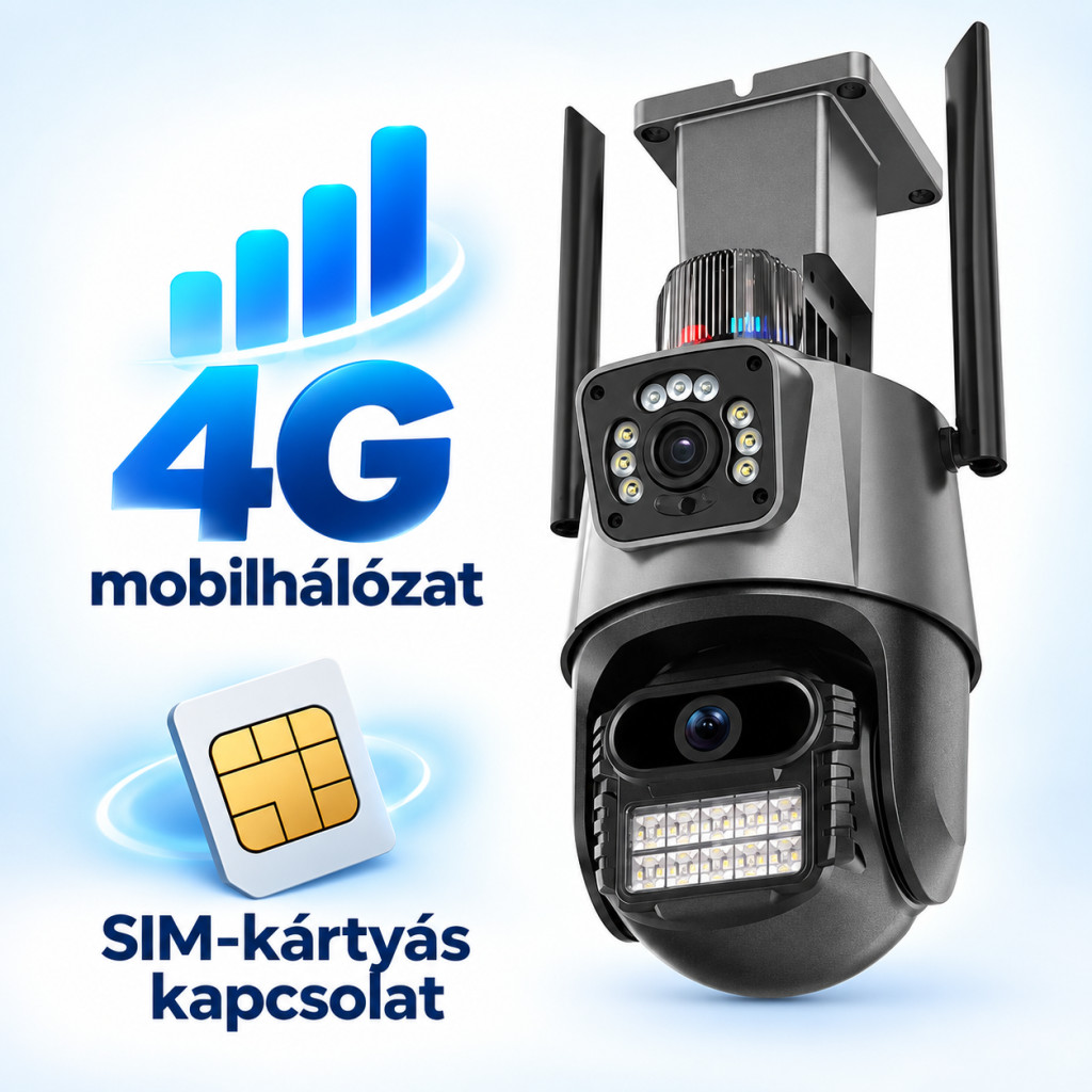 Titan 360 fokos 4G SIM-kártyás kültéri biztonsági kamera